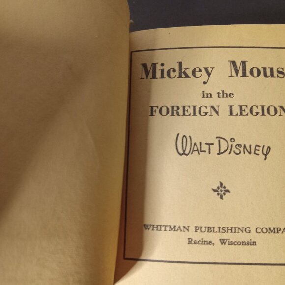 Disney MICKEY MOUSE IN THE FOREIGN LEGION #1428 VG, Big Little Books 1940 - Picture 10 of 16
